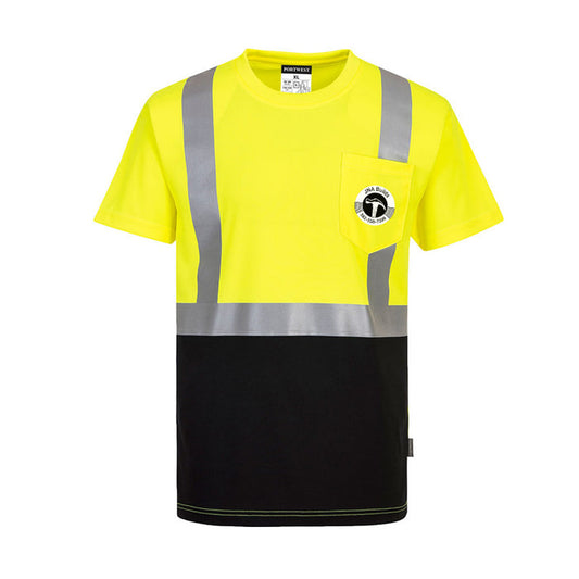 Portwest Nashville Two-Tone Reflective T-Shirt, Yellow/Black