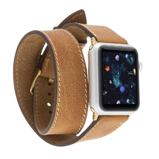 Double Tour Leather Band for Apple Watch by Hardiston - premium Watch Bands - Apple