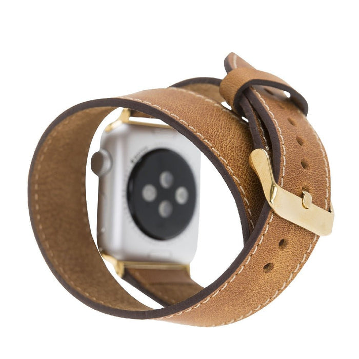 Double Tour Leather Band for Apple Watch by Hardiston - premium Watch Bands - Apple