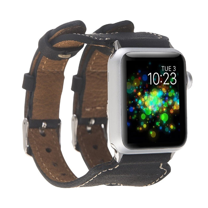 Twin Strap Leather Band for Apple Watch by Hardiston - premium Watch Bands - Apple