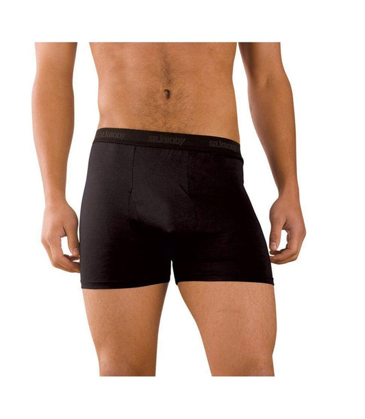 Men's Pure Silk Boxers in Black