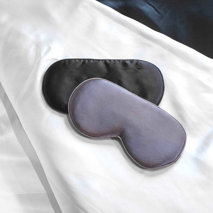 Silk Living 100% Pure Silk Eye Masks with adjustable elastic headband available in a range of colours
