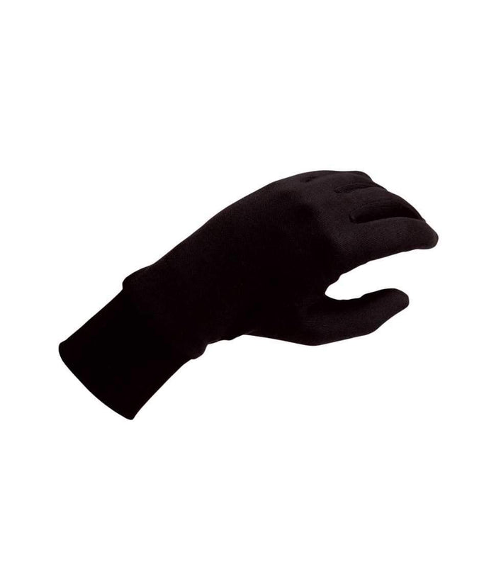 100% Pure Silk Liner Gloves in Black