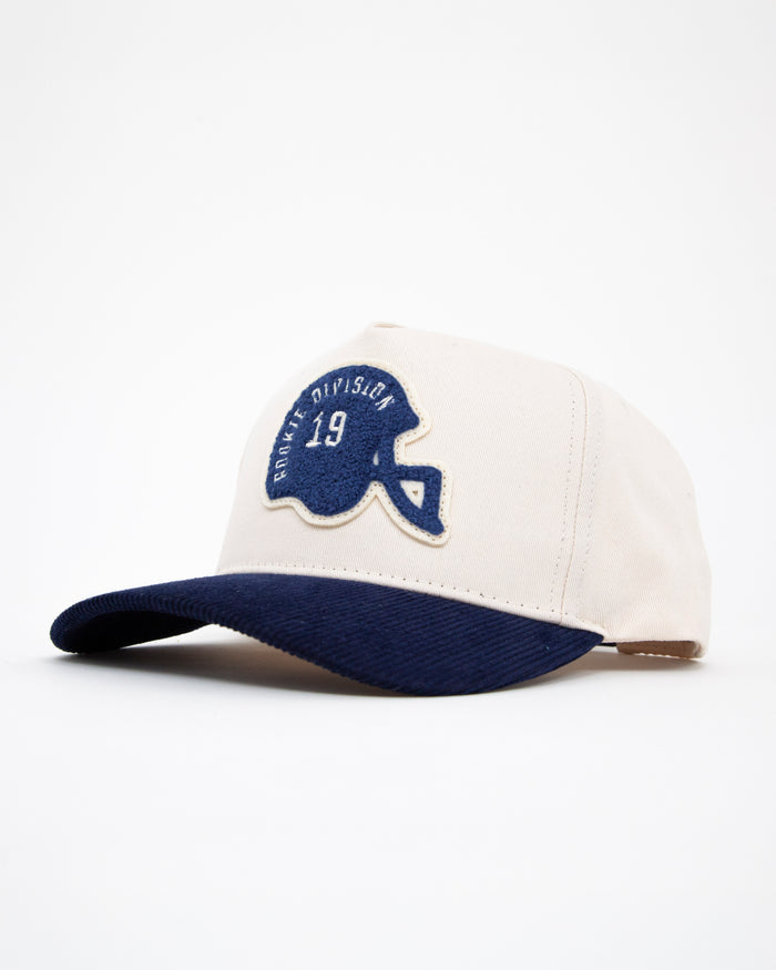 Rookie Division Cream Navy Cord Brim Fade Hat