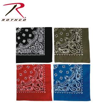 Rothco Trainmen Paisley Bandana – Extra-Large - 27” X 27"