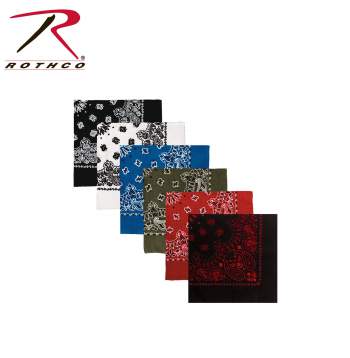 Rothco Trainmen Paisley Bandana – Extra-Large - 27” X 27"