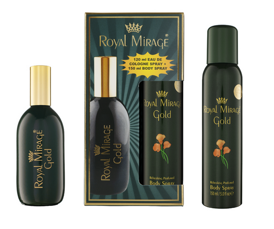 Royal Mirage Gold Gift Set Pack EDC 120ml Body Spray 150ml