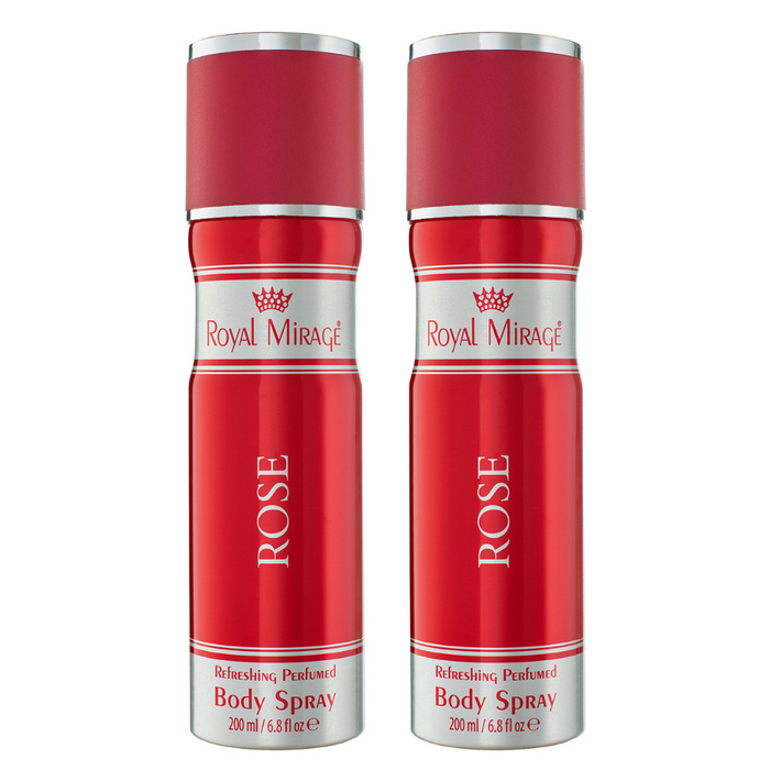 Royal Mirage Rose Perfumed Body Spray Pack of 2 200ml