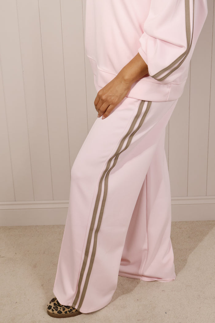 Sabina Stripe Leisure Suit Pink
