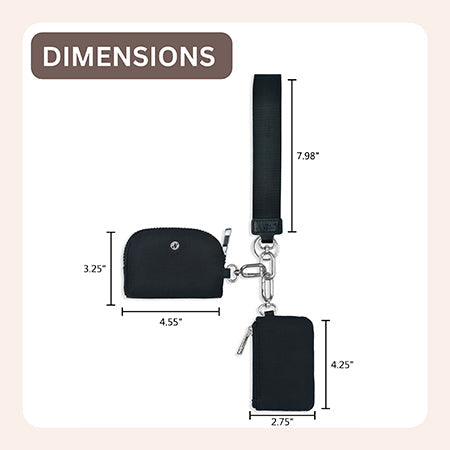 !SALE! Black NGIL Dual Pouch Wallet Wristlets