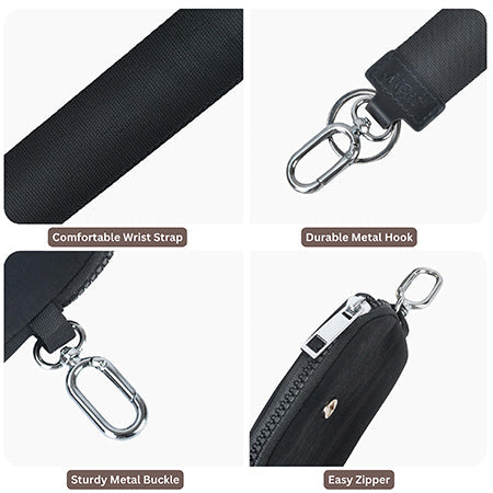 !SALE! Black NGIL Dual Pouch Wallet Wristlets
