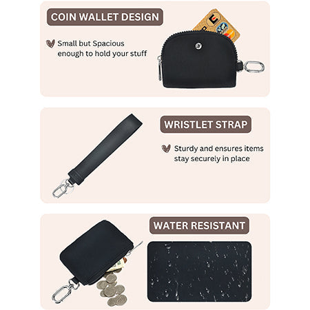 !SALE! Black NGIL Dual Pouch Wallet Wristlets