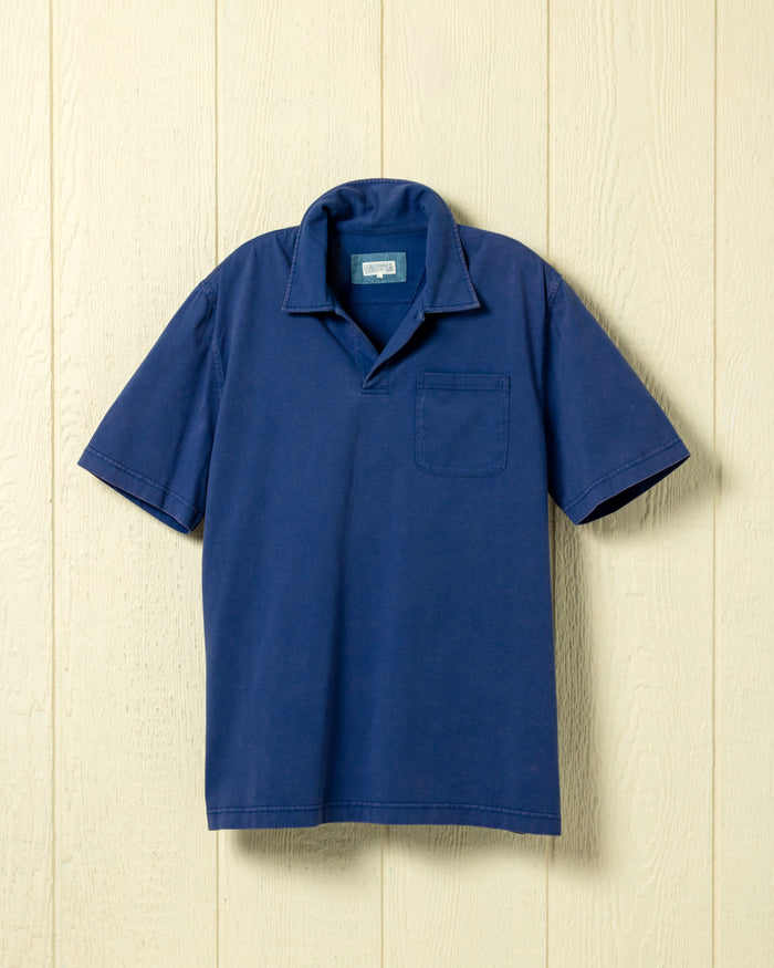 Salt Washed Polo in Navy