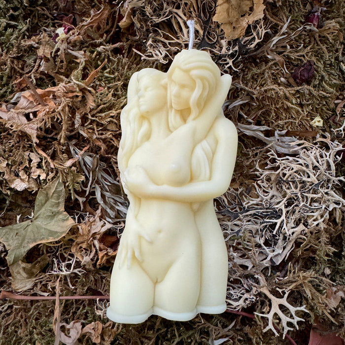 Same Sex Couple Women Gay Love Spell Shaped Candle