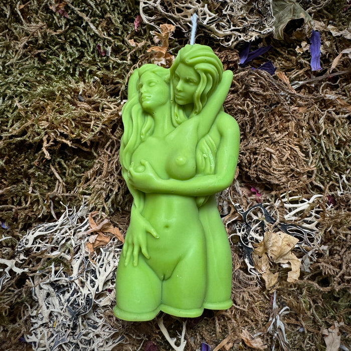 Same Sex Couple Women Gay Love Spell Shaped Candle