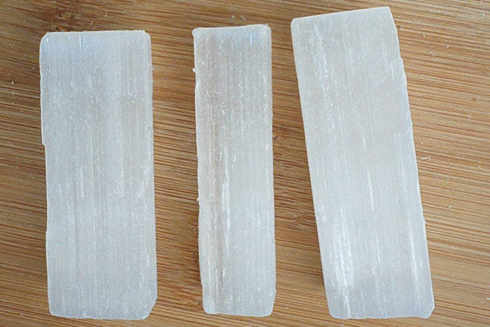 Selenite Wands for Cleansing, Healing, Meditation and Grid Sticks - 6cm