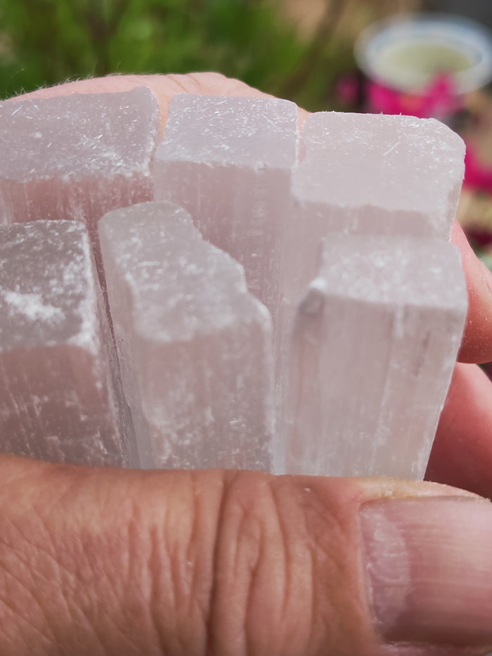 Selenite Wands for Cleansing, Healing, Meditation and Grid Sticks - 6cm