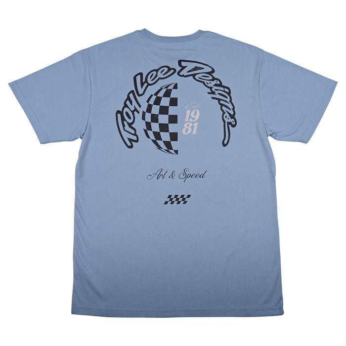 Short Sleeve Tee Worldwide Dusty Blue
