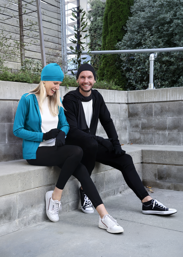 Silkspun Unisex Caterpillar Hat  (Beanie) and Puresilk Liner Gloves