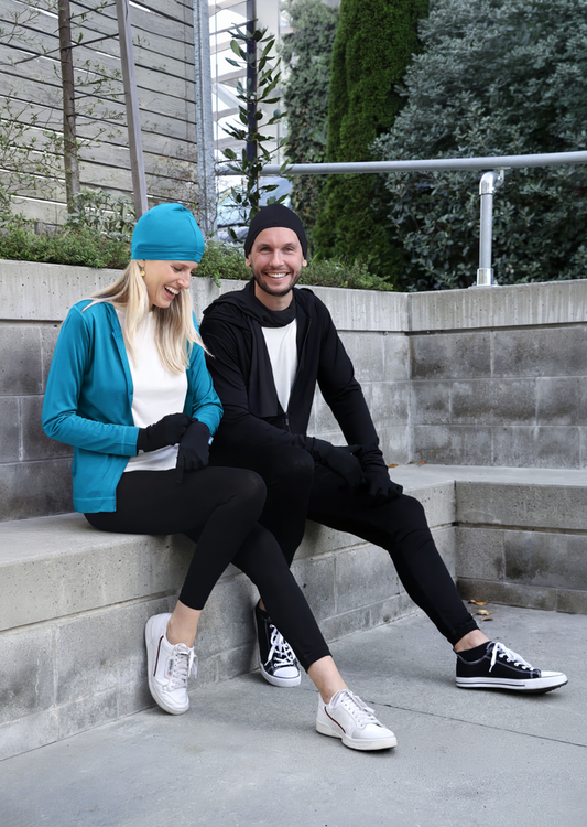 Silkspun Unisex Caterpillar Hat  (Beanie) and Puresilk Liner Gloves