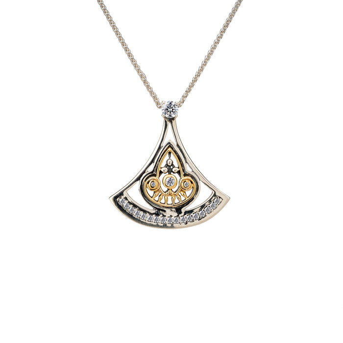 Silver and 24k Vermeil with White Moissanite Alchemy Pendant