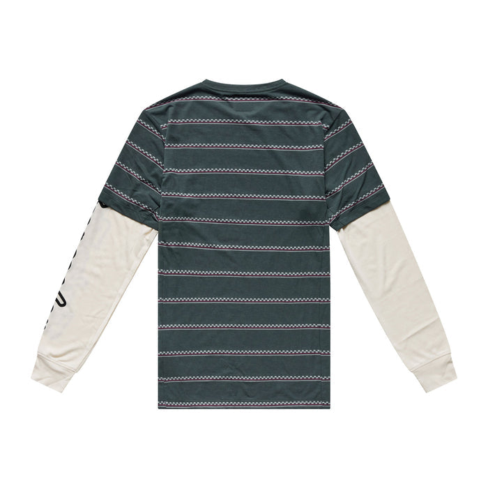 Skyline Fakie Ride LS Tee Stripe Dark Forest
