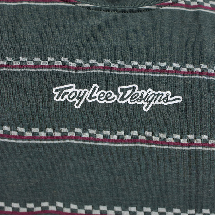 Skyline Fakie Ride LS Tee Stripe Dark Forest