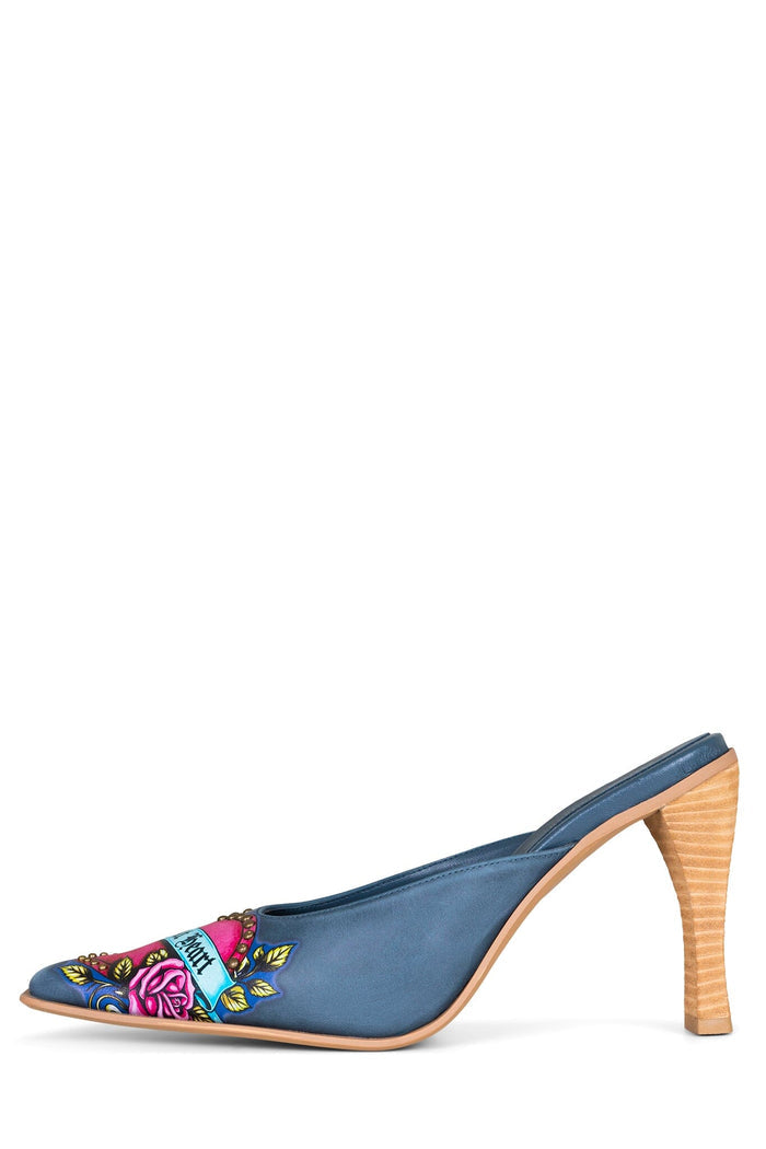 SLEUTH Heeled Mule Blue Brush Wild Combo
