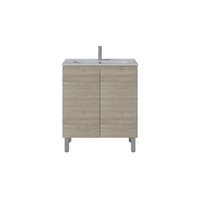Slim Freestanding Vanity with Legs 750*360*860mm(Double-Door)