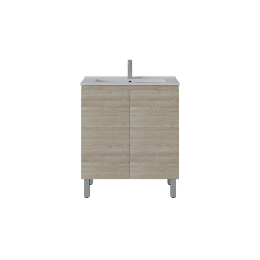 Slim Freestanding Vanity with Legs 750*360*860mm(Double-Door)