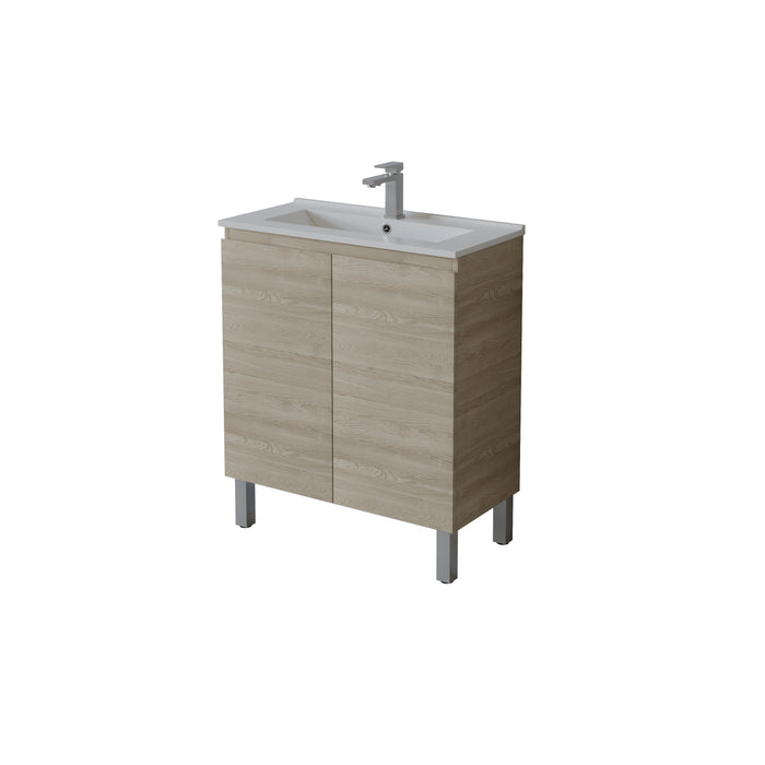 Slim Freestanding Vanity with Legs 750*360*860mm(Double-Door)