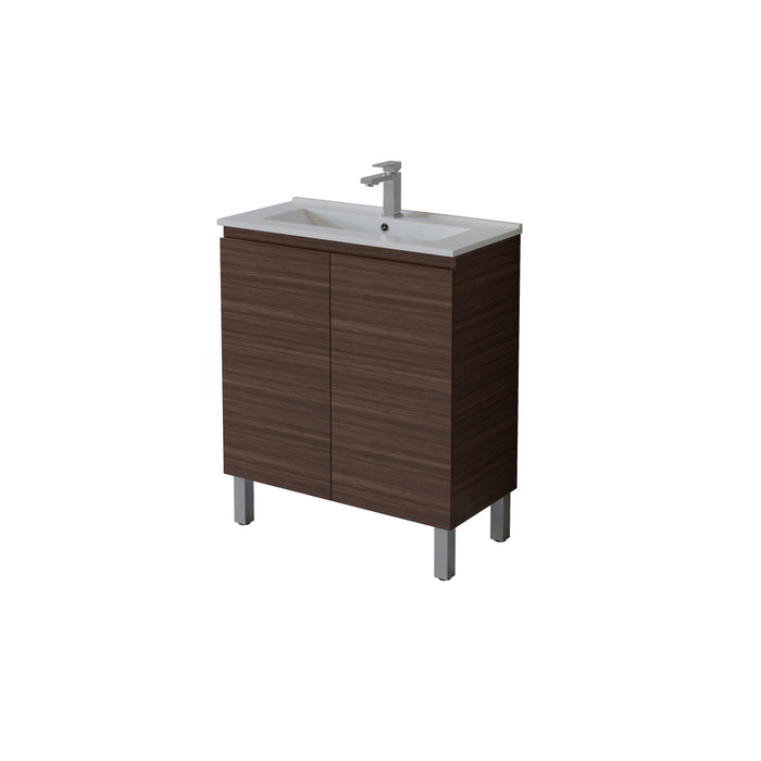 Slim Freestanding Vanity with Legs 750*360*860mm(Double-Door)