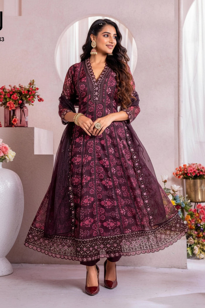 Soft organza salwar suit / plus size Kurtis - Kurti Connection USA