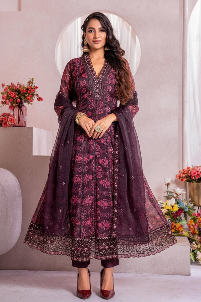 Soft organza salwar suit / plus size Kurtis - Kurti Connection USA