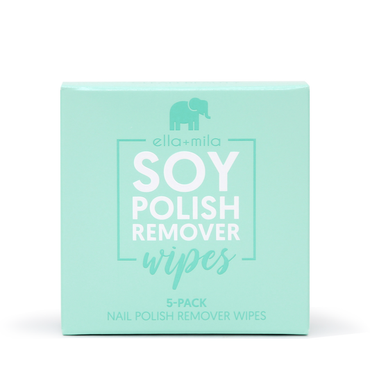 Soy Polish Remover Wipes 5-pack box, included free