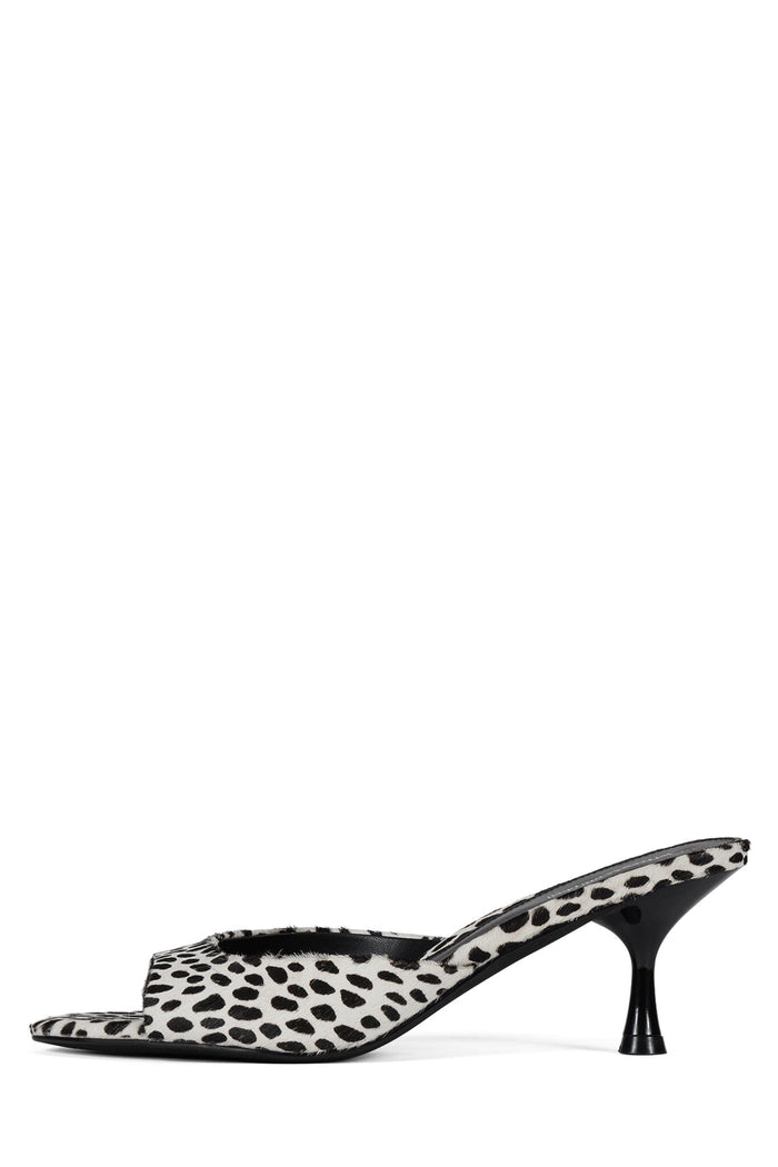 SPY-KID-F Jeffrey Campbell Heeled Sandal White Black Dot