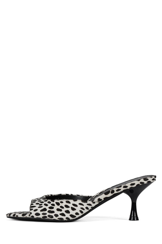 SPY-KID-F Jeffrey Campbell Heeled Sandal White Black Dot