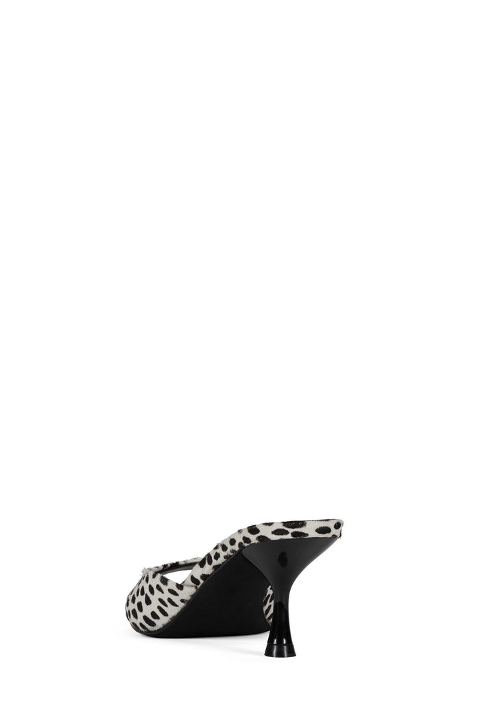 SPY-KID-F Jeffrey Campbell Heeled Sandal White Black Dot