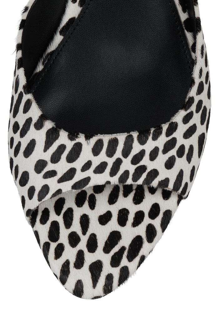 SPY-KID-F Jeffrey Campbell Heeled Sandal White Black Dot