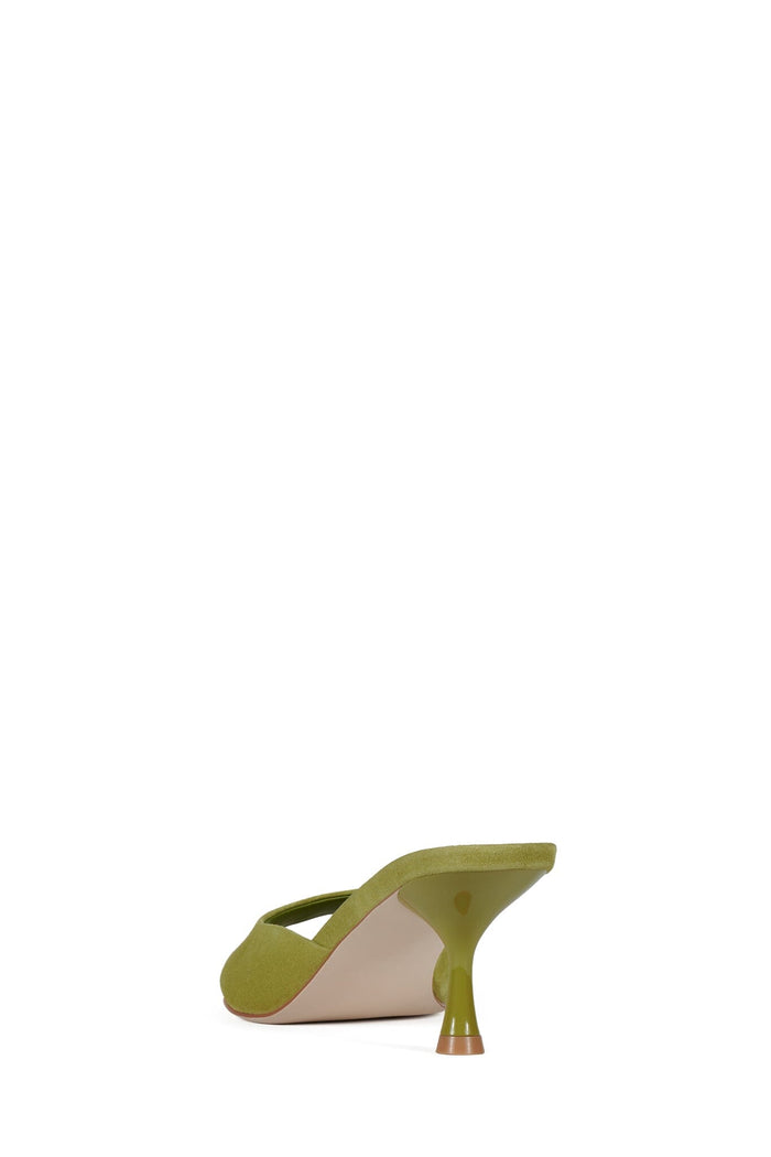 SPY-KID Jeffrey Campbell Heeled Sandal Bright Chartreuse Suede
