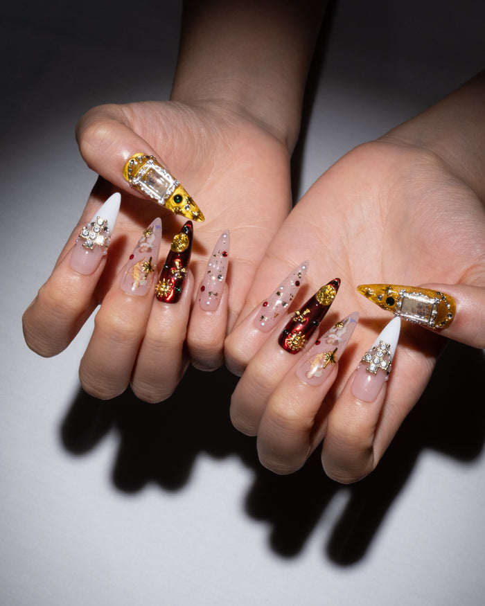 Gold Durable Press ON nails