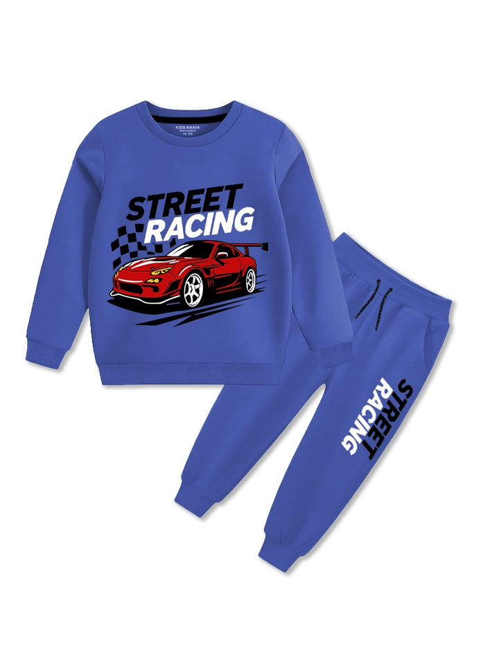 Street Racing Sports Car Kids Tracksuit