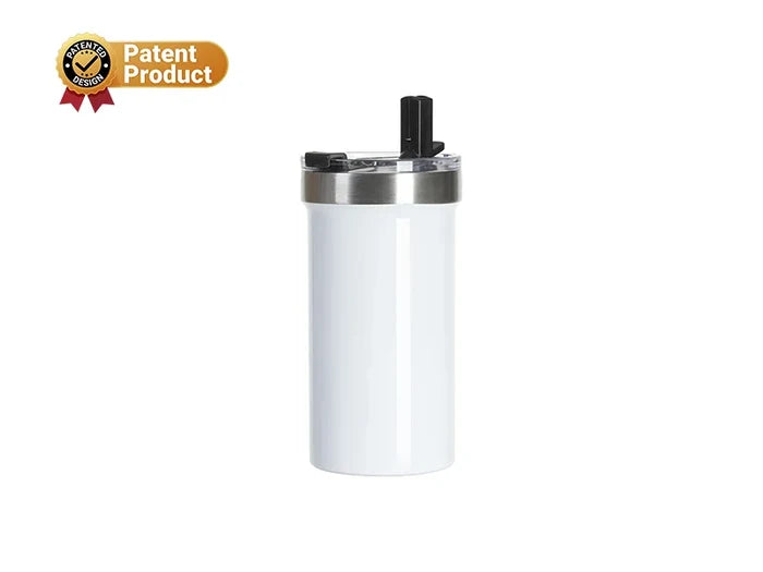 Sublimation Blanks 22oz/650ml Stainless Steel Travel Tumbler with Flip Lid (White)