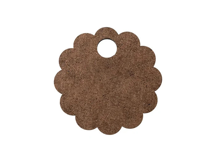 Sublimation Blanks Hardboard Name Tag (φ6.5*0.3cm,Lace RND Shape)
