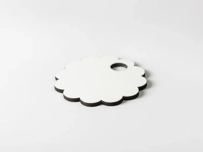 Sublimation Blanks Hardboard Name Tag (φ6.5*0.3cm,Lace RND Shape)