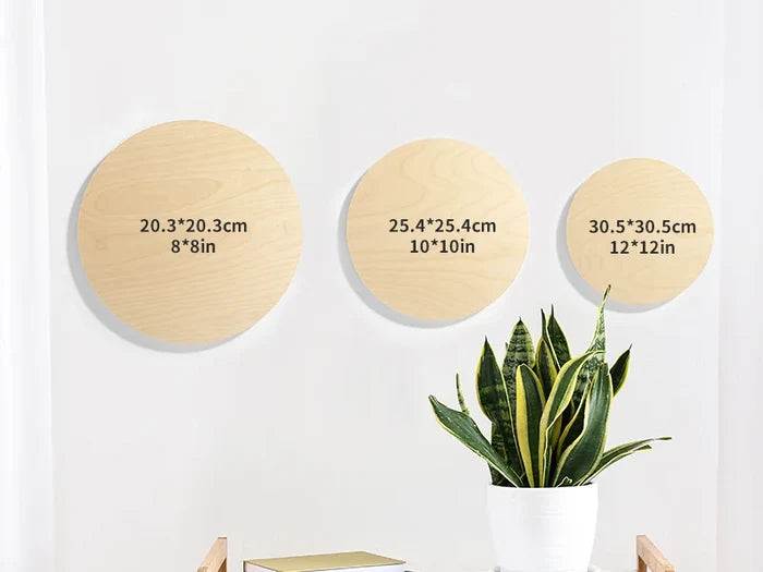 Sublimation Blanks Plywood Round Photo Frame(φ20.3*1.5cm)