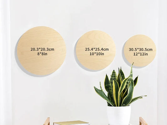 Sublimation Blanks Plywood Round Photo Frame(φ20.3*1.5cm)