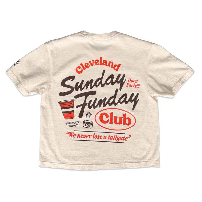 Sunday Funday - Women's Boxy Crop Crew T-Shirt