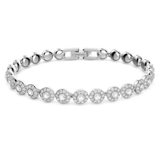 Swarovski Una Angelic bracelet Round cut, Pavé, White, Silver-tone plated*NEW
