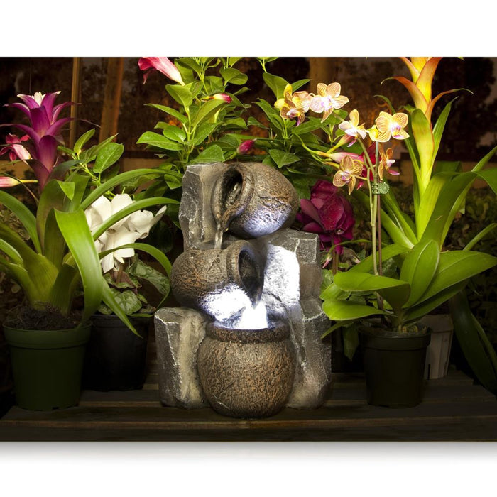 Tabletop Water Fountain - Relaxing Sound, Automatic Pump, 10.6" Tall